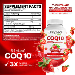 Bottle containing 90 CoQ10 chewable tablets