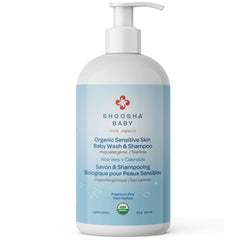 Shoosha USDA Organic Baby Shampoo and Body Wash bottle - front view
