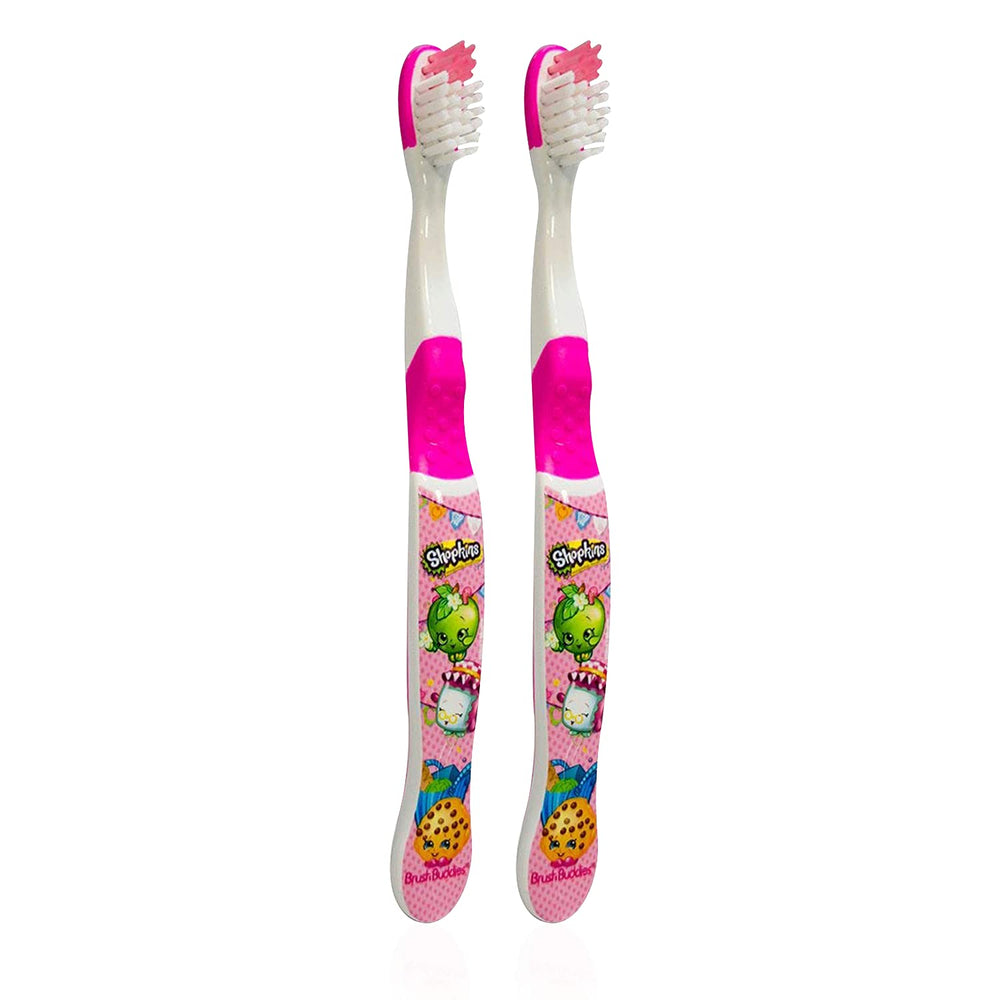 Bright Shopkins designs on children's toothbrushes