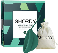 SHORDY Reusable Disc Small packaging shows eco-friendly feminine care option