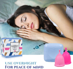 SHORDY small and large cups in box for versatile fit