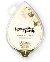 Front view of Shortie's Honeysuckle Jasmine Soy Wax Melts 3oz bar