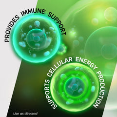 Bottle label highlighting vitamins A, C, D, E and B vitamins