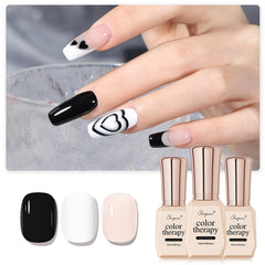 SHOYUM gel nail polish kit main shot with three colors for at-home manicure