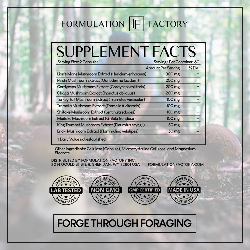 USA FDA-registered facility badge for Shroom Vroom production