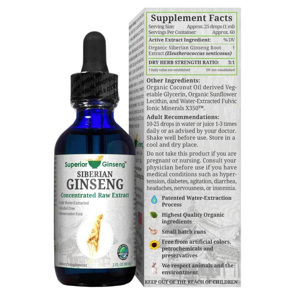 Close-up of Siberian Ginseng Root Extract dropper