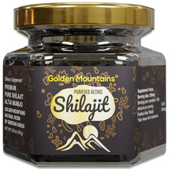 Siberian Green Shilajit resin jar shows premium Altai purity for daily use.