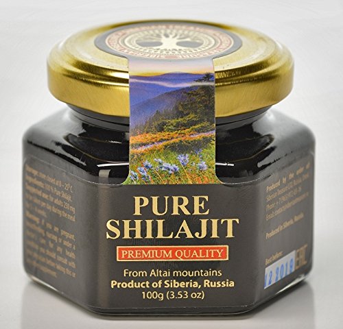 Close-up of shilajit resin reveals rich texture ideal for mixing into beverages.