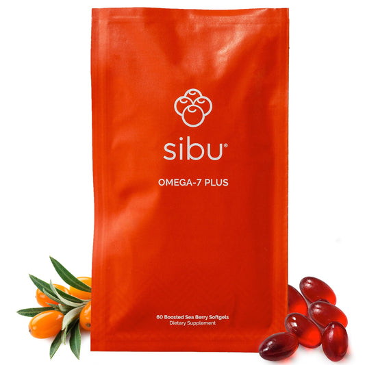 Front view of Sibu Sea Buckthorn Omega-7 Softgels