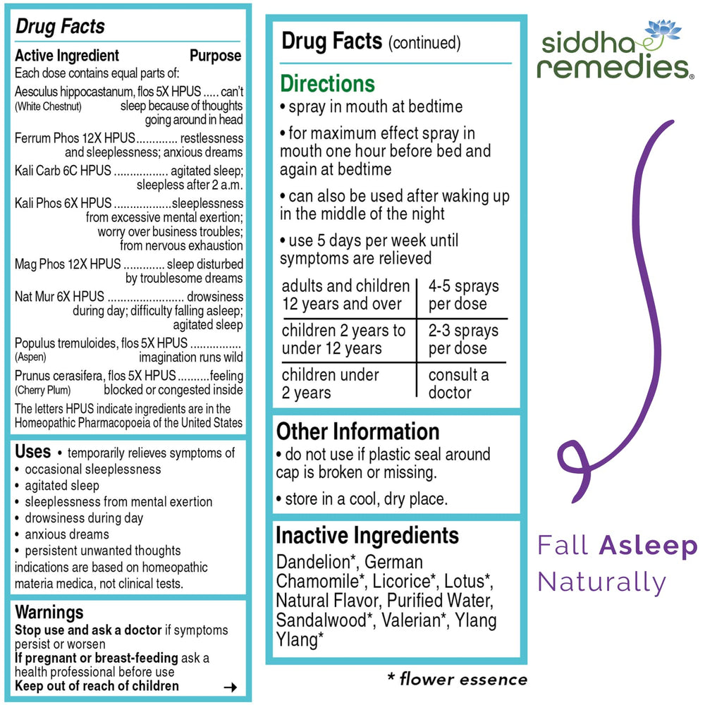 Siddha Sleep Aid packaging
