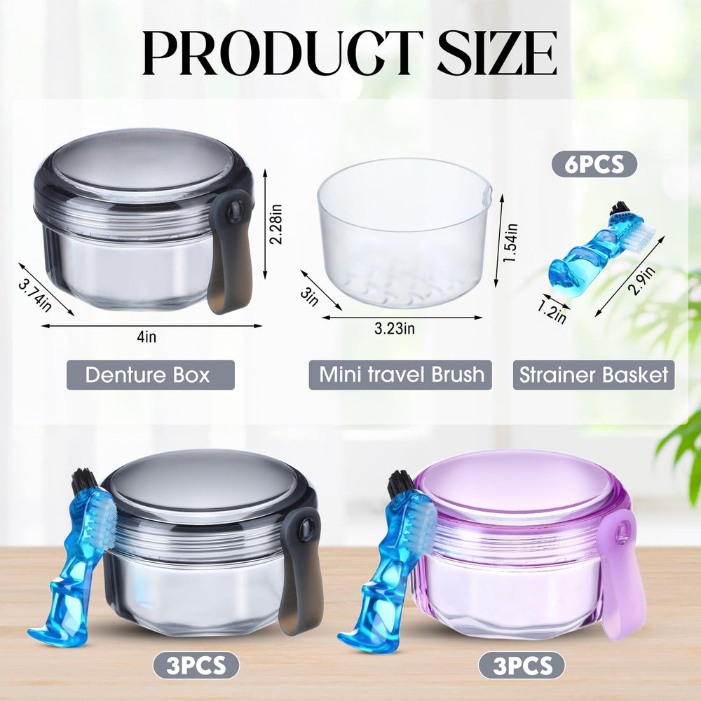 Leak-proof denture case with silicone seal under lid