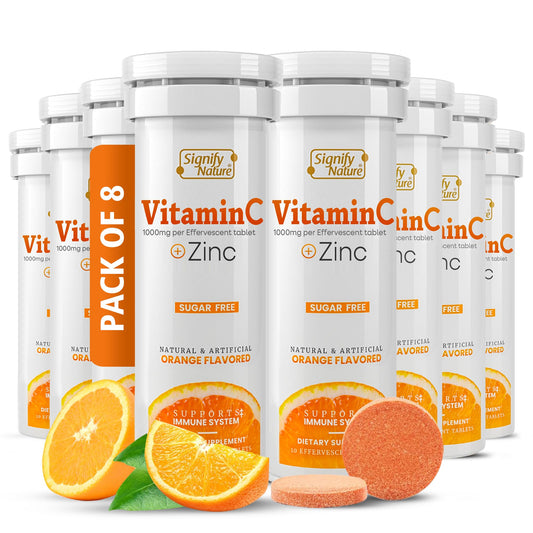 Hero image of SIGNIFY NATURE Vitamin C 1000mg + Zinc effervescent tablets (80CT).