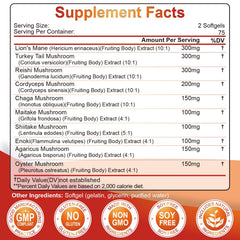 SIGNILIFE 10 in 1 Mushroom Supplement product label