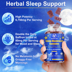Label highlighting high-potency 10:1 mushroom extracts