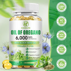 Digestive wellness concept with oregano oil benefits