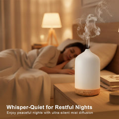 SIHUADON ceramic diffuser in bedroom creates relaxing atmosphere with soft glow