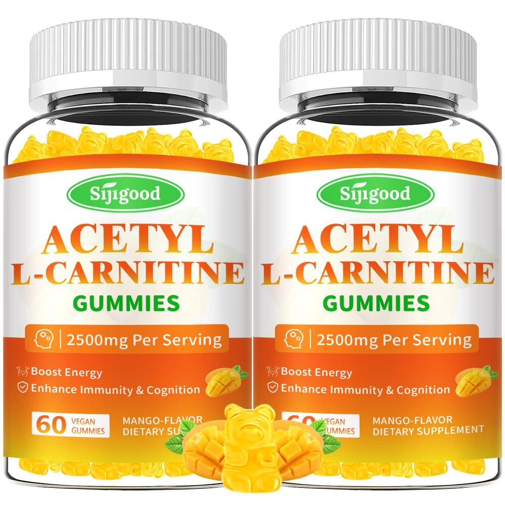 Sijigood Acetyl L-Carnitine Gummies Mango Flavor 120 Count - Front of bottle