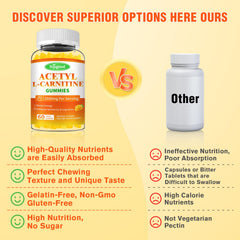 Sijigood Acetyl L-Carnitine Gummies Mango Flavor 120 Count - Close-up gummies