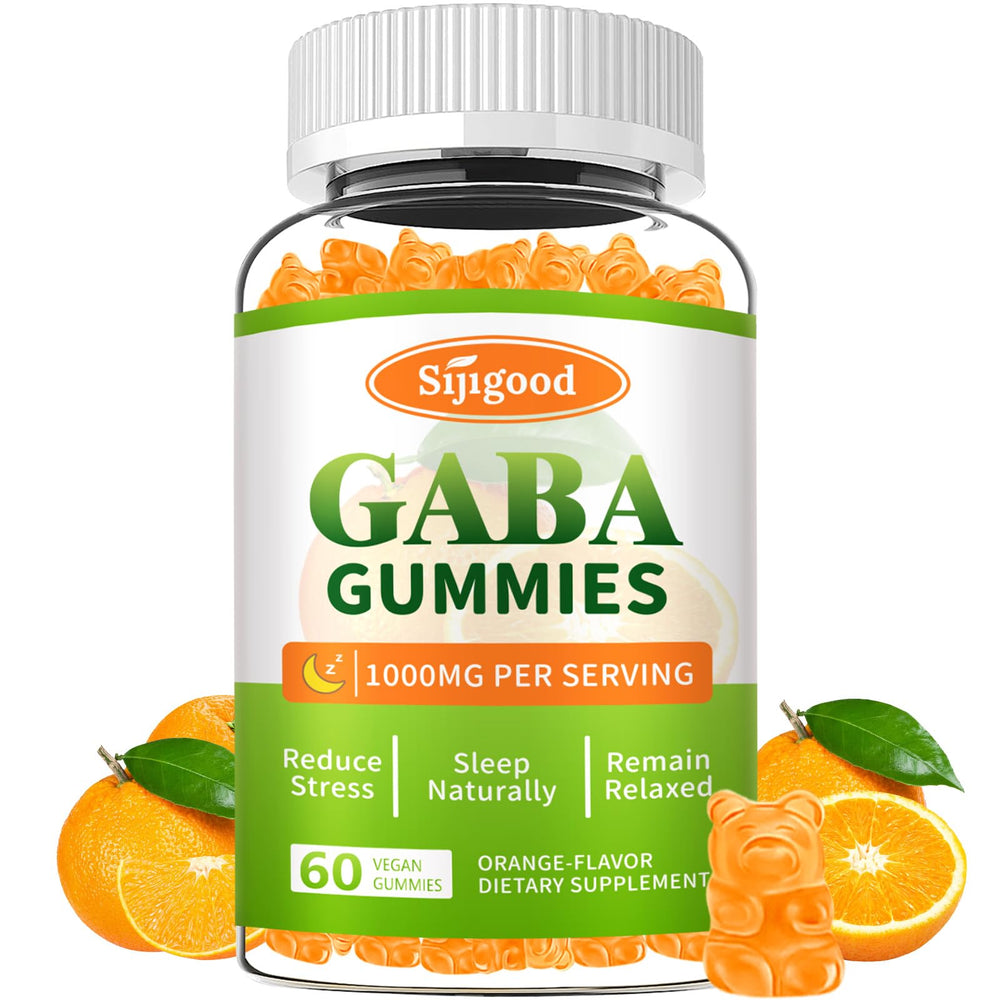 Bottle of Sijigood GABA Gummies orange flavor - 60 count