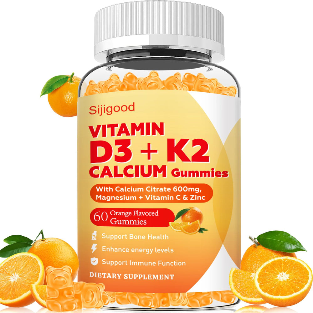 Sijigood Vitamin D3 K2 Gummies orange flavor bottle front