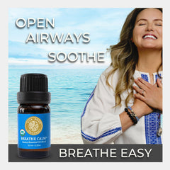 USDA Organic Breathe Calm label on bottle