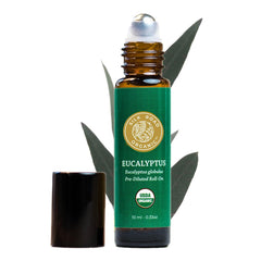10 ml Silk Road Organic Eucalyptus Essential Oil Roll-On bottle