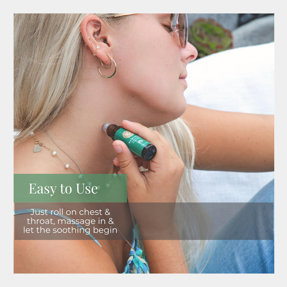 Aromatherapy roll-on for respiratory relief from congestion