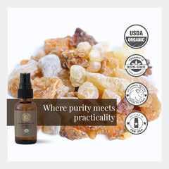Ingredients: frankincense, myrrh, patchouli and MCT oil