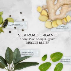 USDA Organic logo on Silk Road Muscle Relief Roller packaging