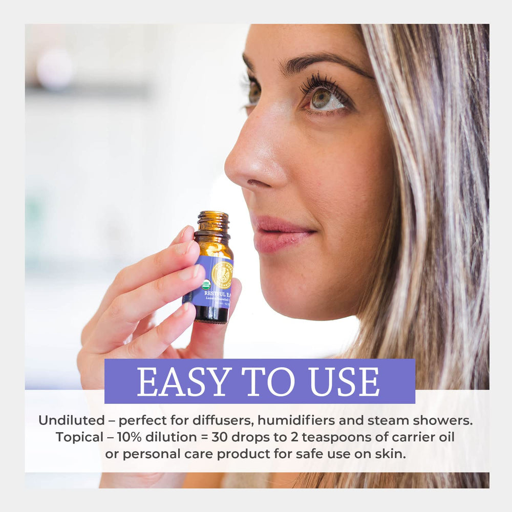 Travel-friendly 10 ml bottle of Silk Road Restful Ease for sleep and stress relief
