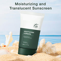 Silky Moisture Sunscreen leaves a light finish suitable for makeup.