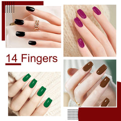 SILPECWEE long-lasting finish nail stickers for 7–14 days