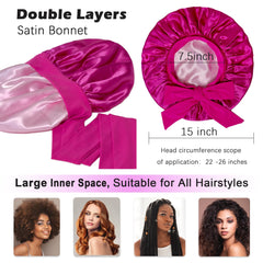 Simapu spacious sleep cap fits long and voluminous hair without pressure.