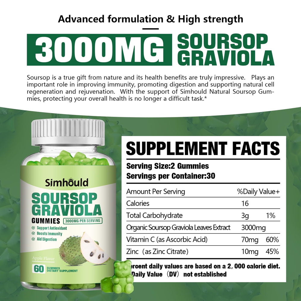 Image of Simhould Soursop Graviola Gummies pack
