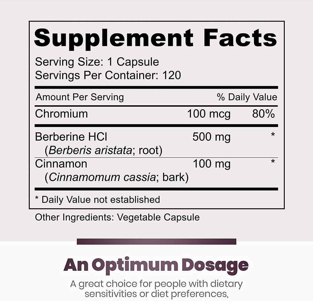 Simply Natures Pure Berberine bottle side view, compact for on-the-go wellness