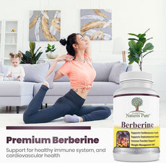 Simply Natures Pure Berberine ingredients with chromium and cinnamon for balance