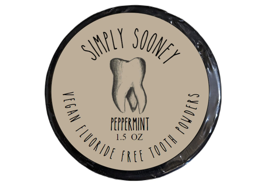 Product label highlighting vegan, gluten-free and organic peppermint oil features