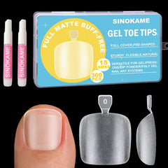 SINOKAME full-cover toe nails for natural at-home pedicures.