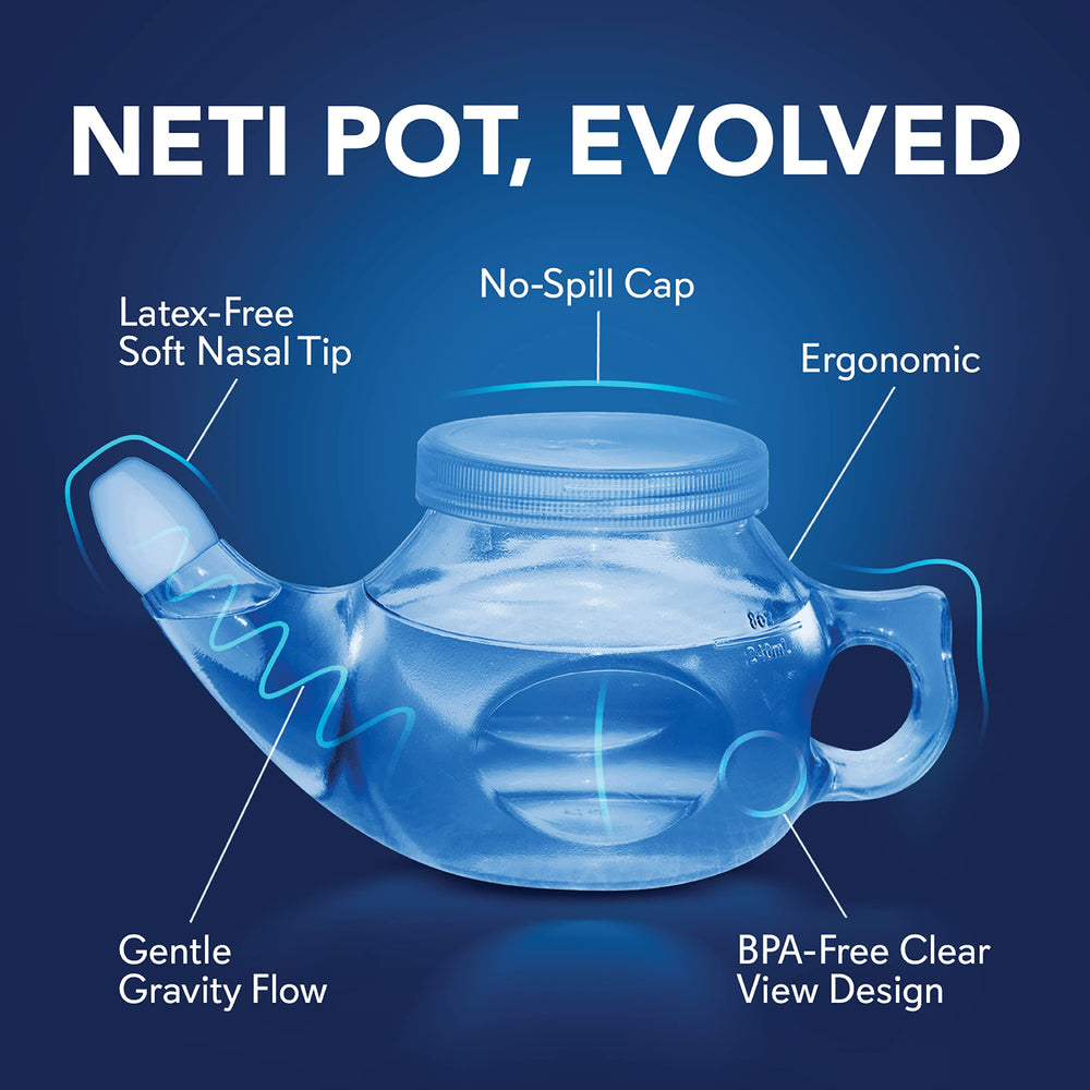 SinuCleanse neti pot clear view design enables safe, visual irrigation.