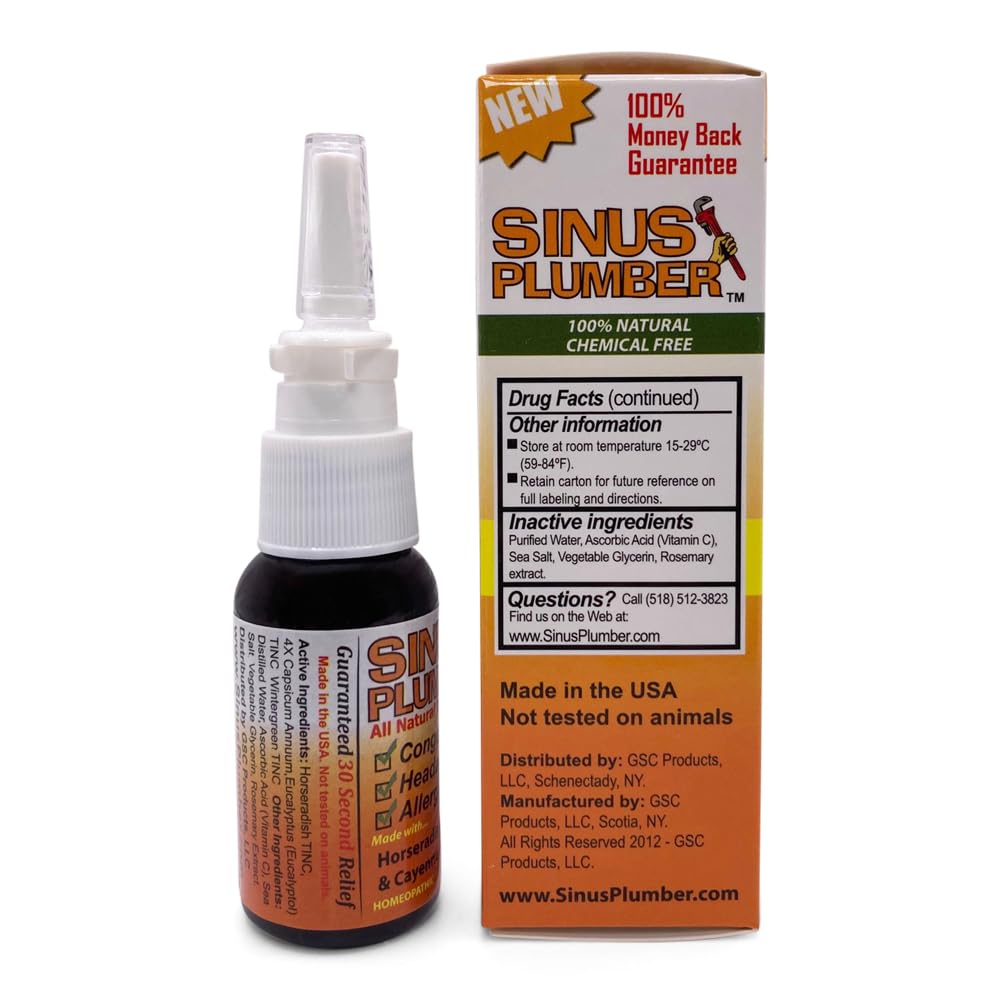Sinus Plumber Pepper Nasal Spray feature airborne particle targeting supports allergen defense.