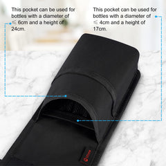 Back pocket and mini outside pouch for cards and tips