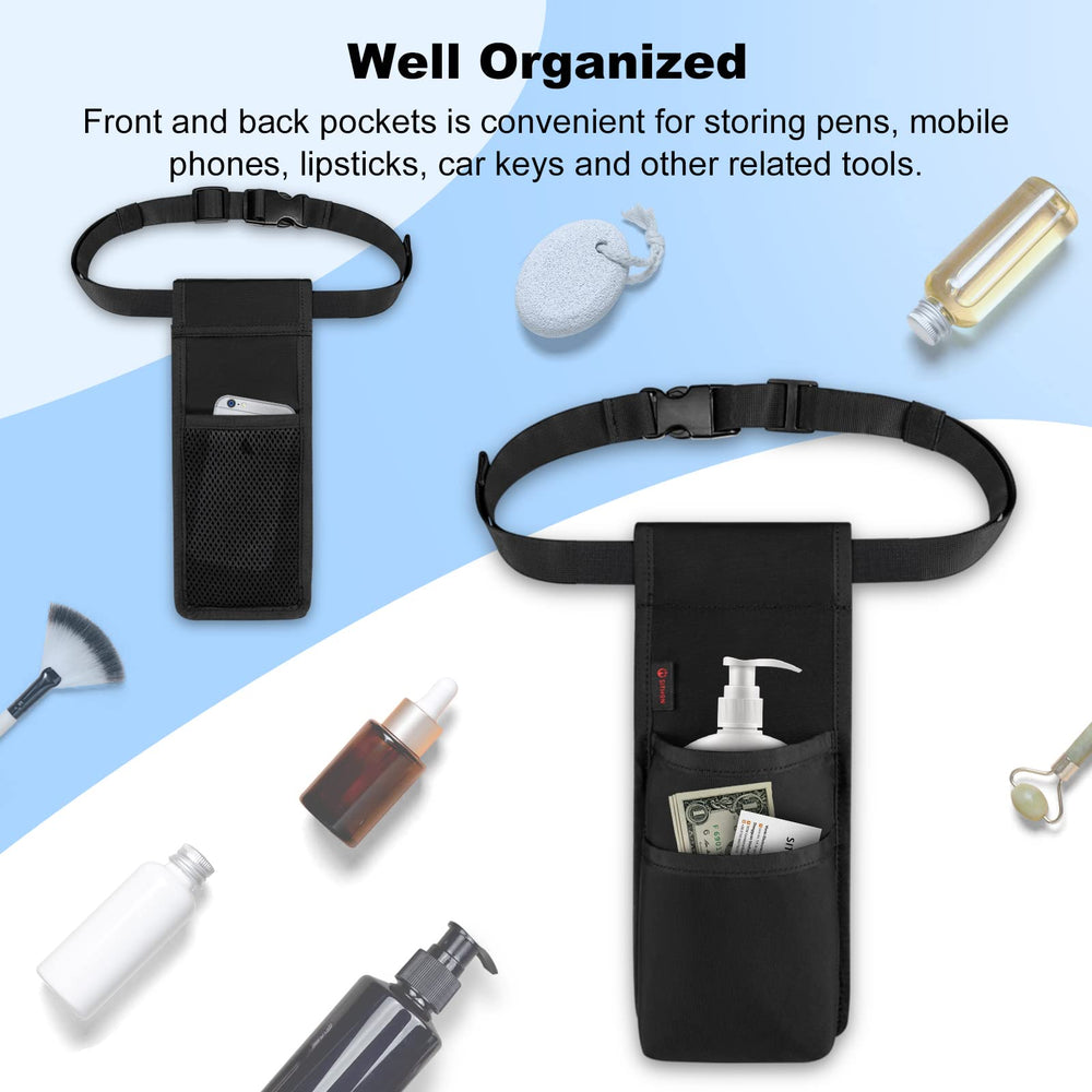 Large pockets sized for 8 oz massage bottles