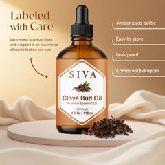 Clove bud essential oil diluted in carrier oil for body massage
