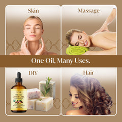 Jojoba oil applied to face and skin care