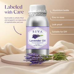 Lavender essential oil bottle with dropper