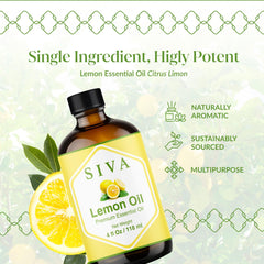 Lemon essential oil used in a diffuser for aromatherapy