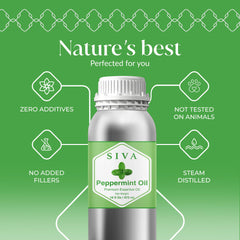 Peppermint essential oil diffuser usage with Siva