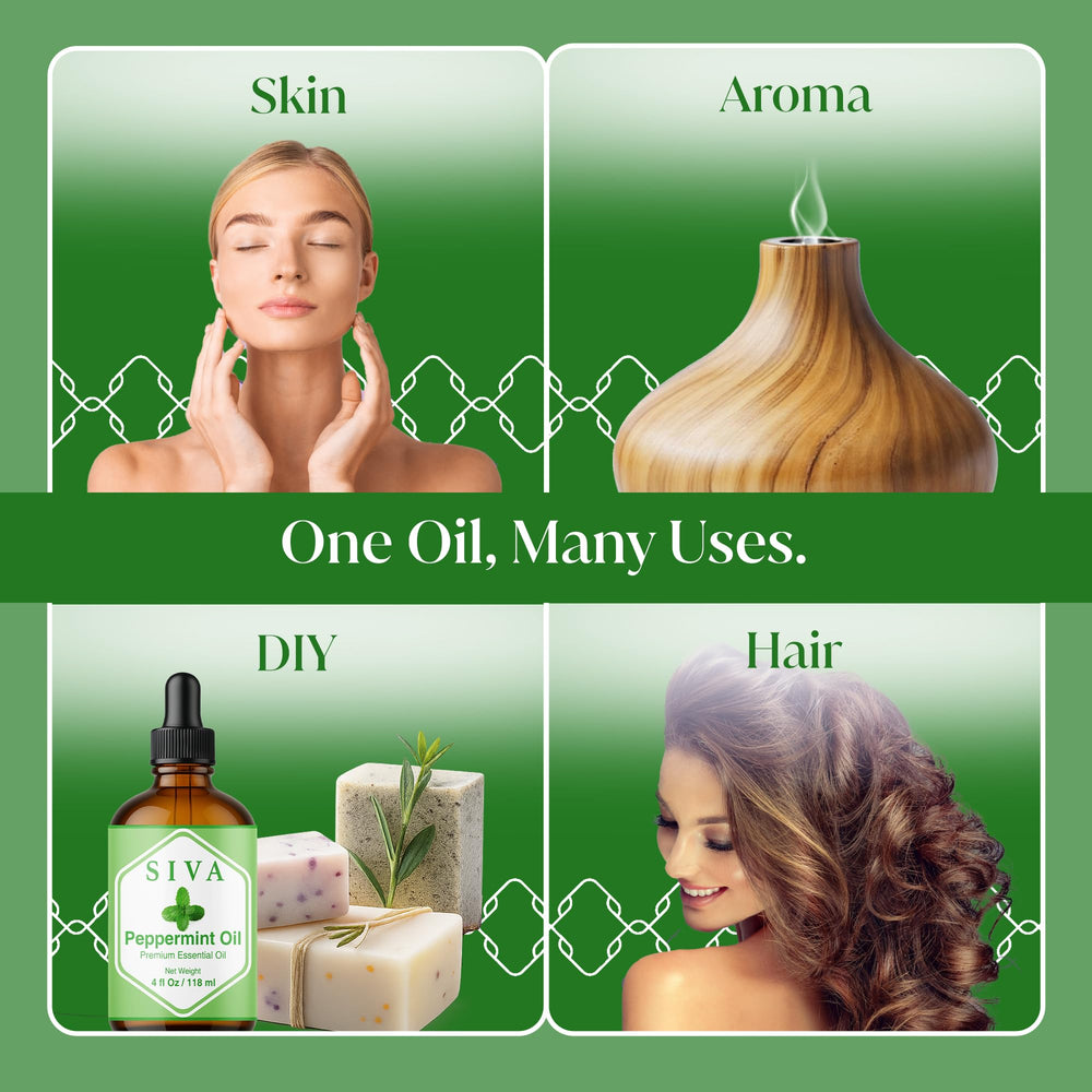SIVA Peppermint Essential Oil for skincare and body care