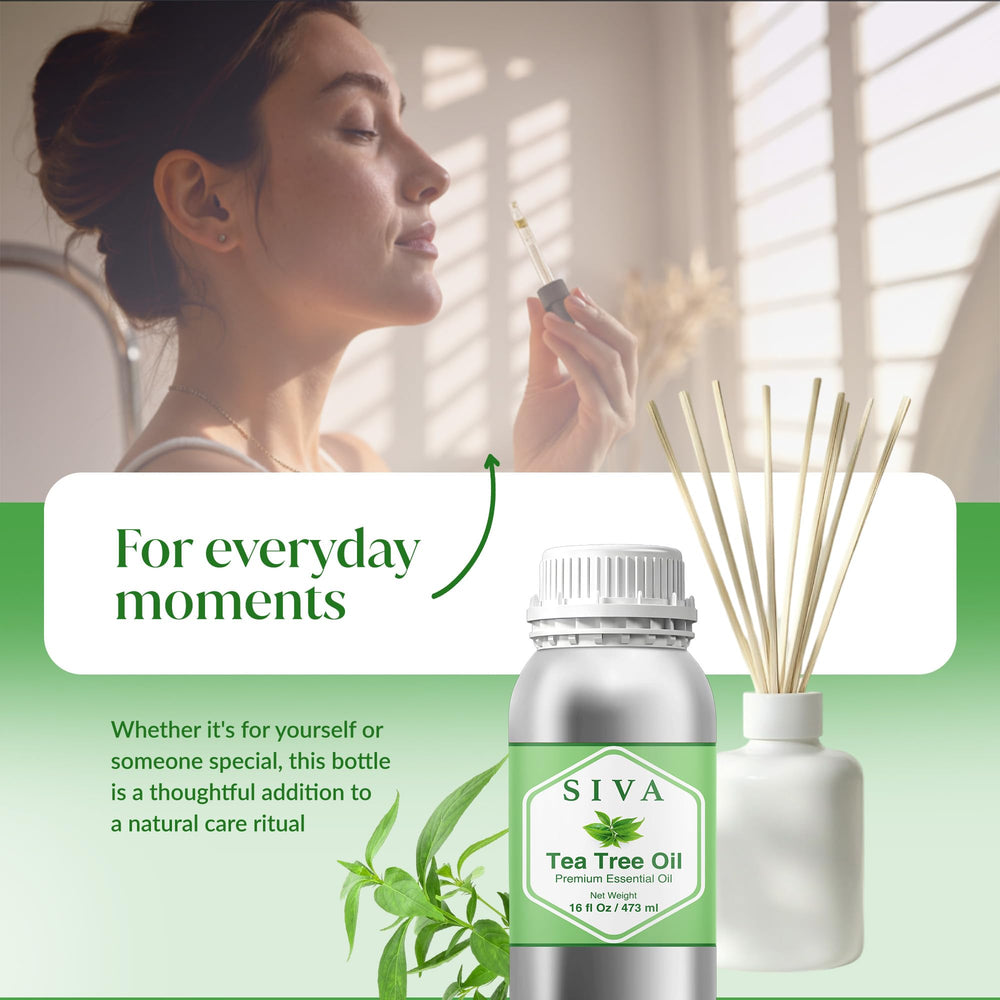 Ingredients label for SIVA Tea Tree Oil