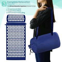 Lifestyle: person meditating with the mat at home